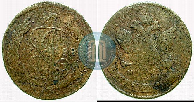 Фото 5 копеек 1788 года ММ 