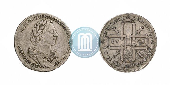 Фото 1 рубль 1725 года  "Портрет в античных доспехах"