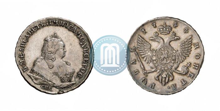 Picture 1 rouble 1744 year СПБ 