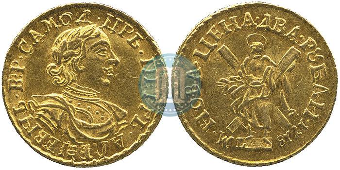 Picture 2 roubles 1718 year L 