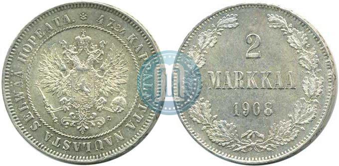 Picture 2 markkaa 1908 year L 