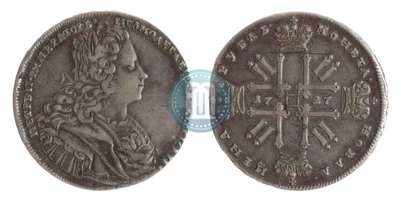 Фото 1 рубль 1727 года  "Московский тип"