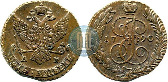 Picture 5 kopecks 1790 year АМ 