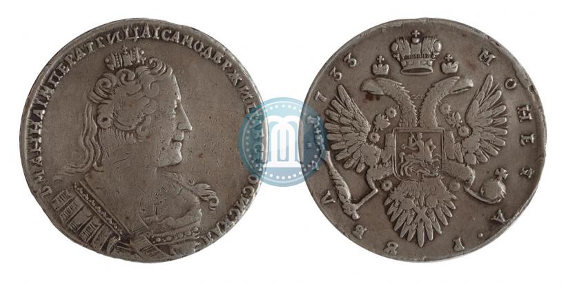 Фото 1 рубль 1733 года  