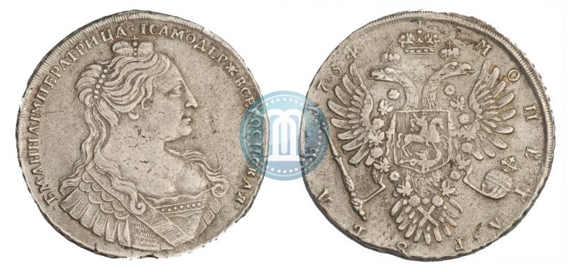 Picture 1 rouble 1734 year  "Type of 1735"