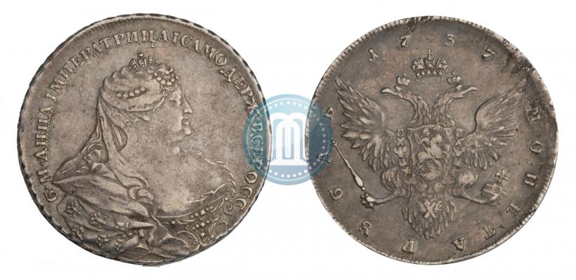 Picture 1 rouble 1737 year  "Portrait by Gedlinger"