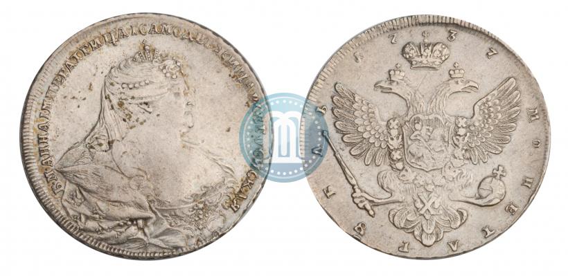 Picture 1 rouble 1737 year  "Moscow type"