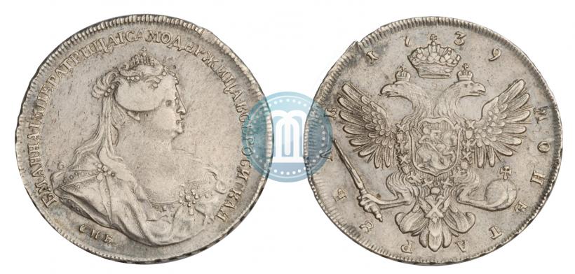 Picture 1 rouble 1739 year СПБ "Petersburg type"