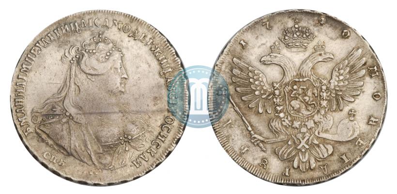 Фото 1 рубль 1740 года СПБ "Петербургский тип"