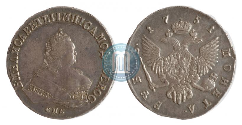 Фото 1 рубль 1751 года СПБ 