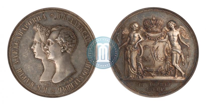 Фото 1 рубль 1841 года СПБ-НГ "В память бракосочетания наследника престола"