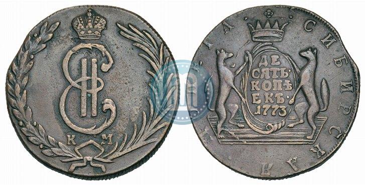 Picture 10 kopecks 1773 year КМ 