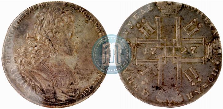 Picture 1 rouble 1727 year  "Petersburg type"