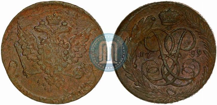 Picture 5 kopecks 1759 year  