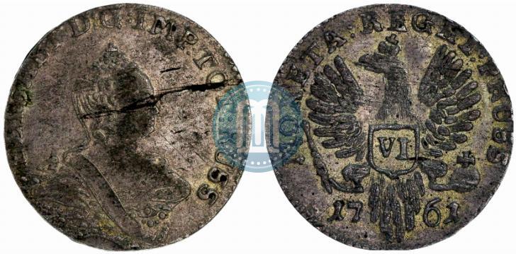 Picture 6 groszy 1761 year  