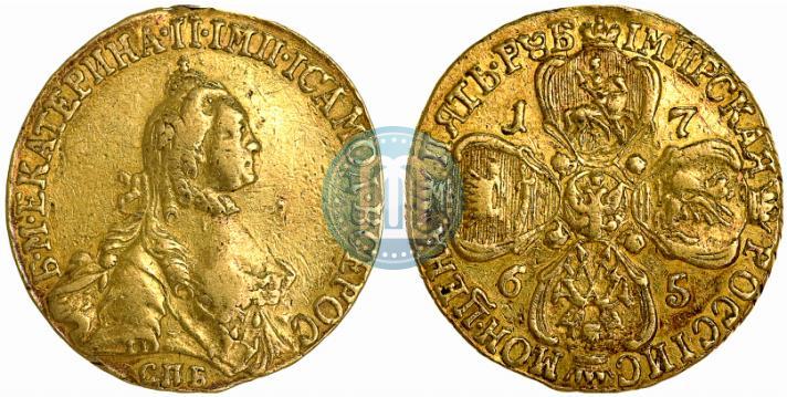 Picture 5 roubles 1765 year СПБ-Т.I. 