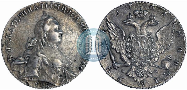 Picture 1 rouble 1764 year СПБ-СА 