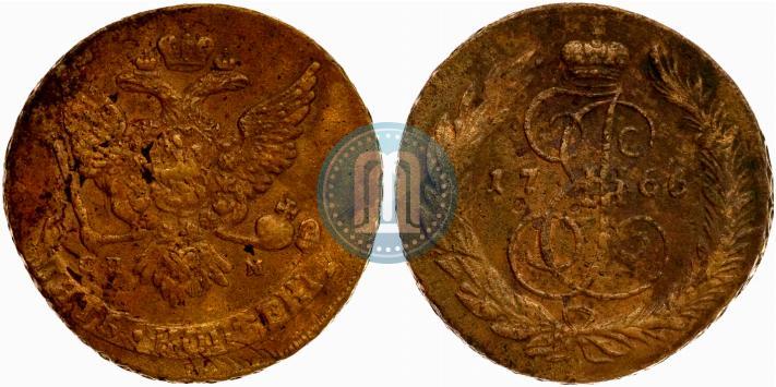 Picture 5 kopecks 1766 year СПМ 