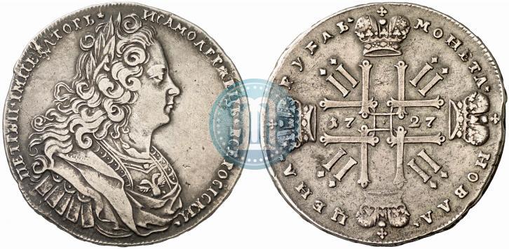 Picture 1 rouble 1727 year  "Moscow type"