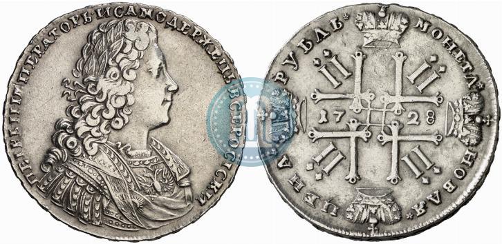 Picture 1 rouble 1728 year  "Type of 1728"