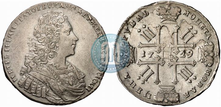 Фото 1 рубль 1729 года  "Тип 1728"