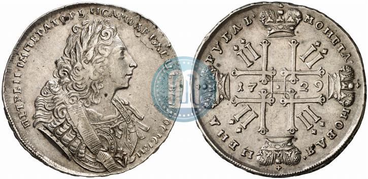Фото 1 рубль 1729 года  "Тип 1729"