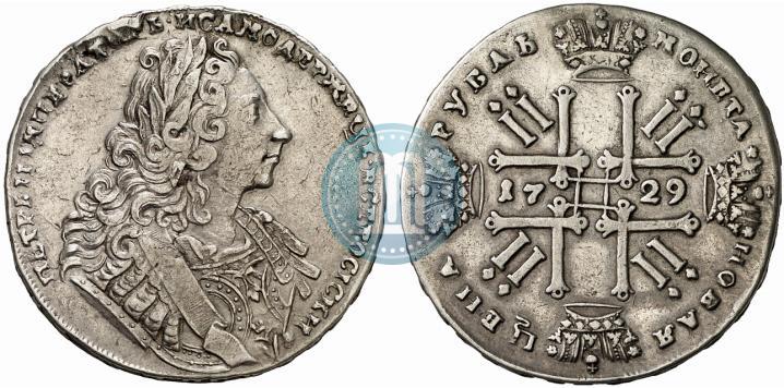 Фото 1 рубль 1729 года  "Тип 1729"