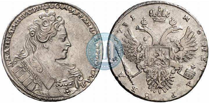 Фото 1 рубль 1731 года  