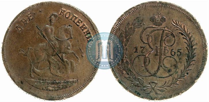 Picture 2 kopecks 1765 year  