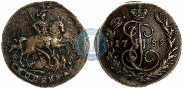 Фото 1 копейка 1789 года ЕМ 