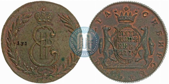 Фото 5 копеек 1775 года КМ 