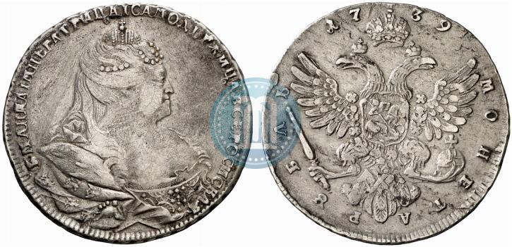 Picture 1 rouble 1739 year  "Moscow type"