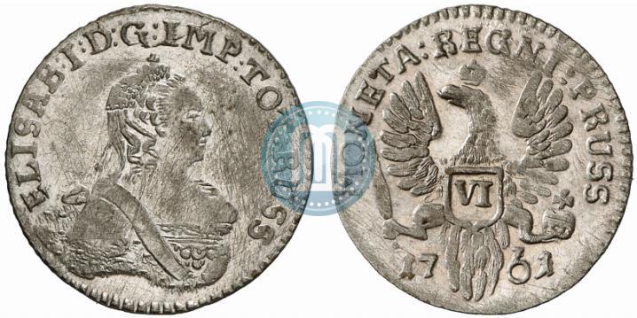 Picture 6 groszy 1761 year  