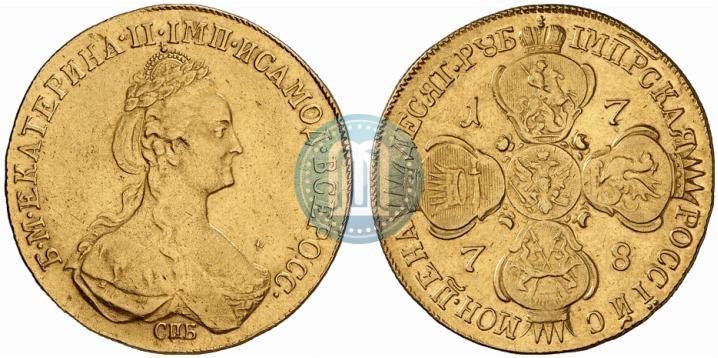 Picture 10 roubles 1778 year СПБ 