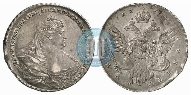 Picture 1 rouble 1737 year  "Moscow type"
