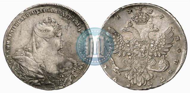 Picture 1 rouble 1737 year  "Moscow type"