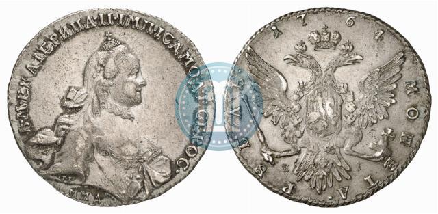 Picture 1 rouble 1764 year ММД-EI 
