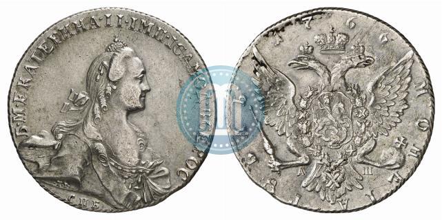 Picture 1 rouble 1766 year СПБ-АШ 