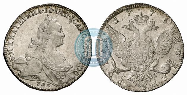 Picture 1 rouble 1776 year СПБ-ЯЧ 