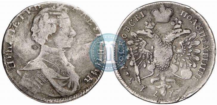 Фото Полуполтинник 1713 года G "Портрет работы С. Гуэна"