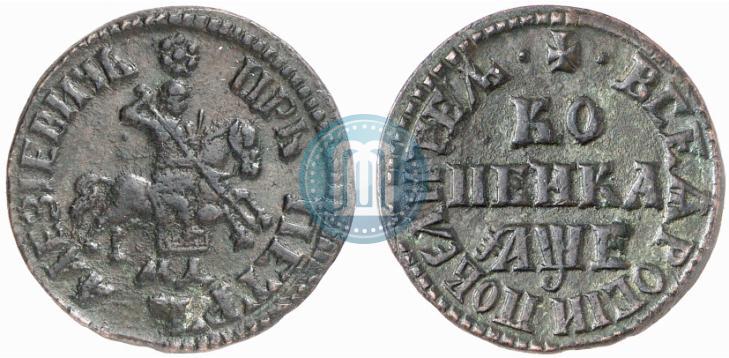 Picture 1 kopeck 1705 year МД 
