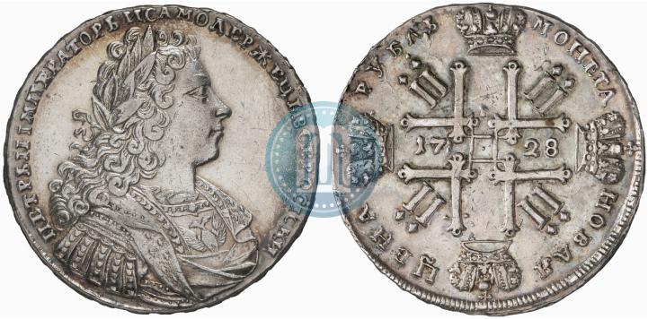 Picture 1 rouble 1728 year  "Type of 1728"