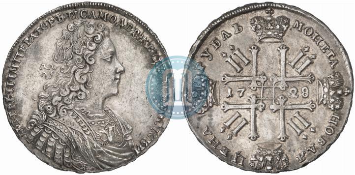 Picture 1 rouble 1728 year  "Type of 1728"