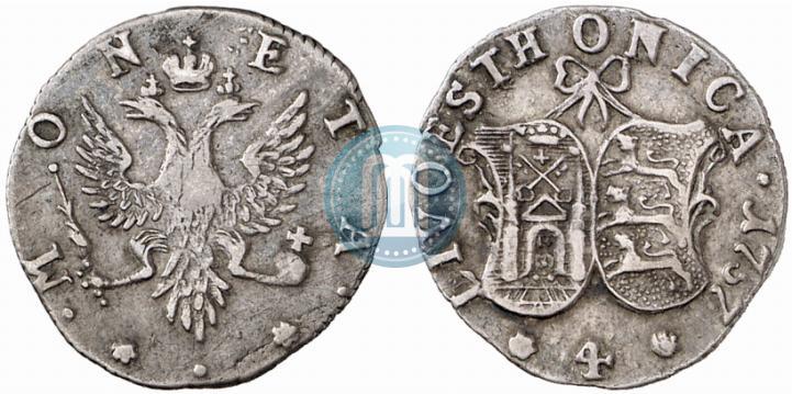 Фото 4 копейки 1757 года  "Ливонез"