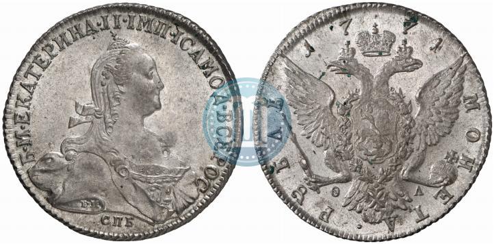 Picture 1 rouble 1774 year СПБ-ФЛ 