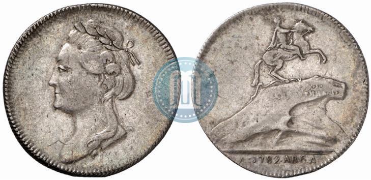 Picture Token Coin 1782 year  "Monument to Peter the Great in Saint-Petersburg"