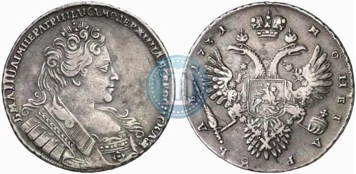 Фото 1 рубль 1731 года  