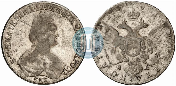 Picture Poltina 1791 year СПБ-ЯА 