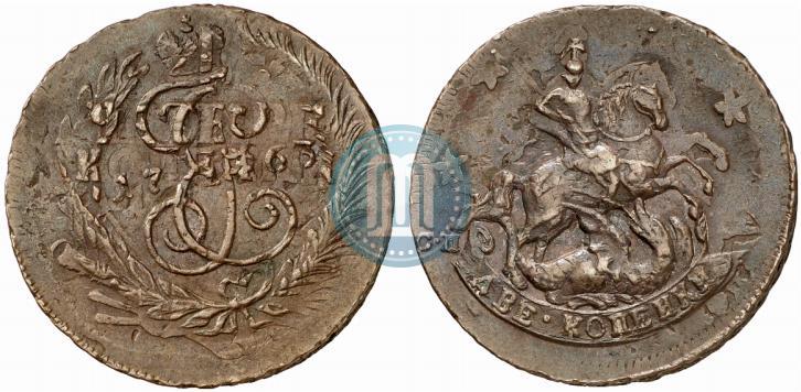 Фото 2 копейки 1763 года СПМ 