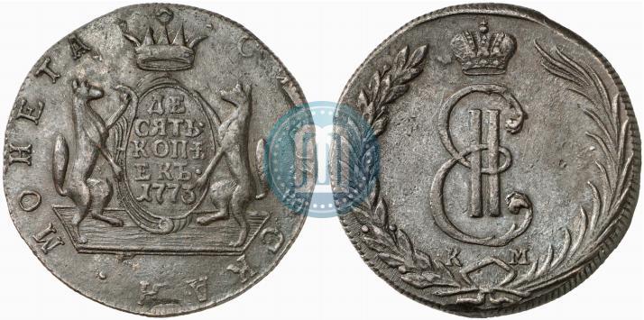 Picture 10 kopecks 1773 year КМ 